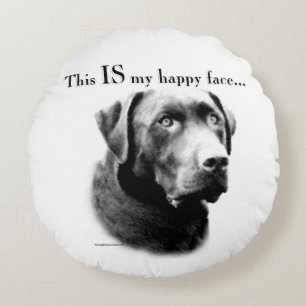 Cojín Redondo Cara feliz de laboratorio