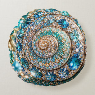 Cojín Redondo Caracol joya brillante