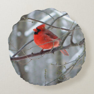 Cojín Redondo Cardenal alegre Round Pillow