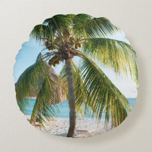 Cojín Redondo Caribbean Beach Blis #1 #wall #art
