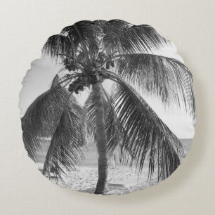 Cojín Redondo Caribeños de playa #5 #tropical #wall #art
