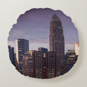 Cojín Redondo Carolina del Norte, Charlotte, vista elevada