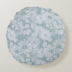 Cojín Redondo Casa de Campo Velvety Blue Daisy 