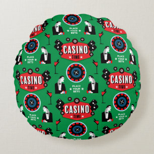 Cojín Redondo Casino Juegos de Azar Poker Ruleta 