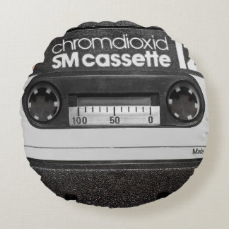 Cojín Redondo Cassette Vintage BASF: artículo del coleccionista