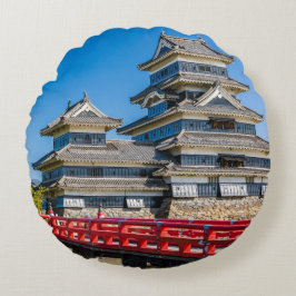 Cojín Redondo Castillo y puente de Matsumoto