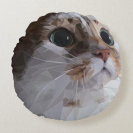 Cojín Redondo Cat Lowpoly