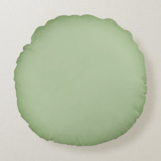 Cojín Redondo Celadón verde de jade sólido