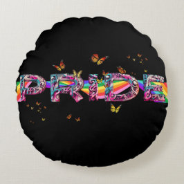 Cojín Redondo Celebrar el orgullo