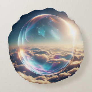 Cojín Redondo Celestial Bubble in the Sky