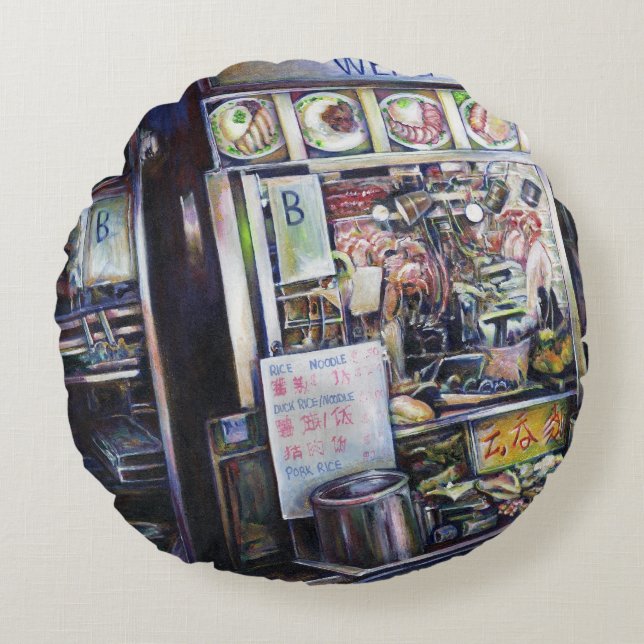 Cojín Redondo Cenosillicaphia, Singapur (Anverso)