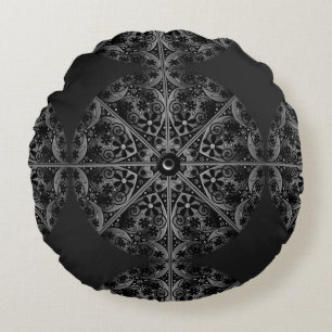 Cojín Redondo Ceramic Lace Black