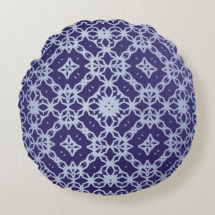 Cojín Redondo Cerámica de azulejo portugués antiguo. Diseño gráf