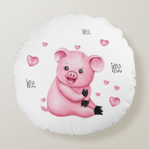 Cojín Redondo Cerdito lindo