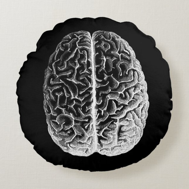 Cojín Redondo ¡Cerebros! (Anverso)