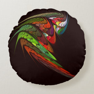 Cojín Redondo Chameleon Resumen Arte Redondo Pillow