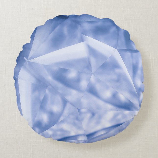 Cojín Redondo Chaqueta de traje blanco y azul (Anverso)