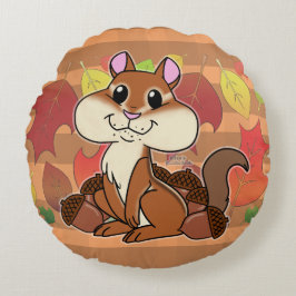 Cojín Redondo Cheeky Chipmunk -