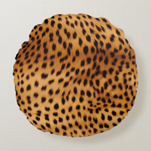 Cojín Redondo Cheetah Animal Fur