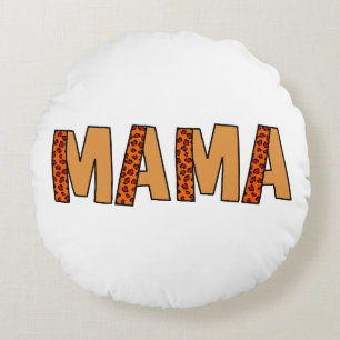 Cojín Redondo Cheetah Print Leopard Mom