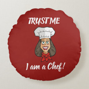 Cojín Redondo Chef femenino