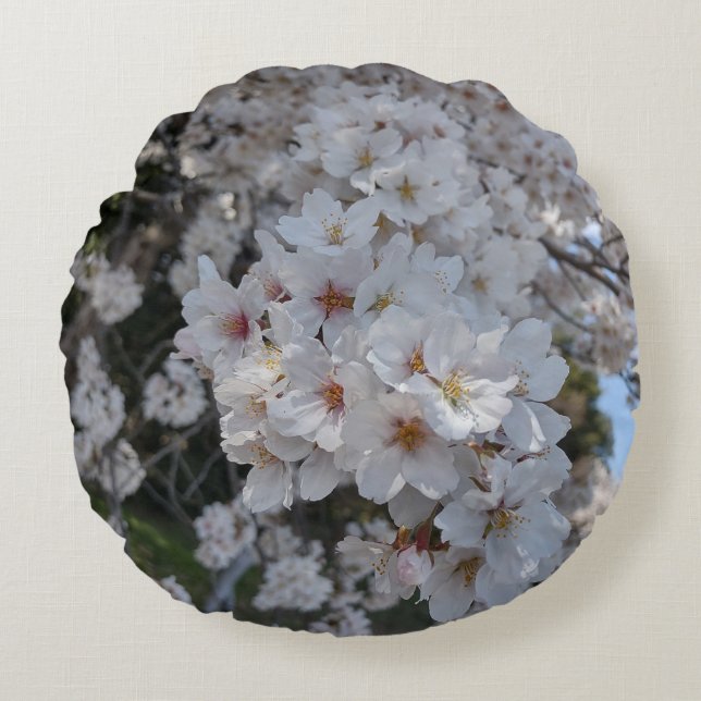 COJÍN REDONDO CHERRY BLOSSOMS #2 (Anverso)
