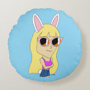 Cojín Redondo chibi bunnygirl