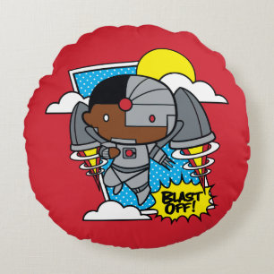 Cojín Redondo ¡Chibi Cyborg Blast!