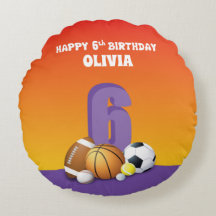 Chica de nombre personalizado 6º Balls deportivas 
