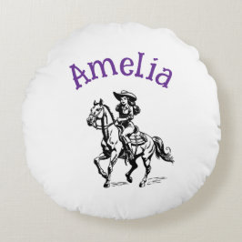 Cojín Redondo Chica de vaca