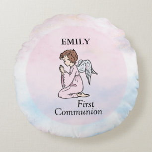 Cojín Redondo Chica, primer ángel de la comunión
