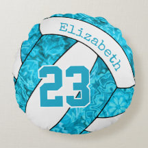 chicas personalizado voleibol blanco azul turquesa