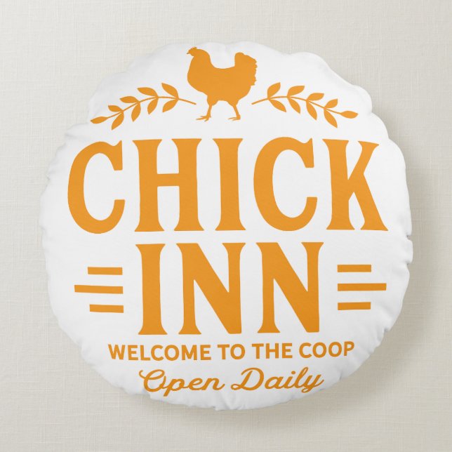 COJÍN REDONDO CHICK INN (Anverso)