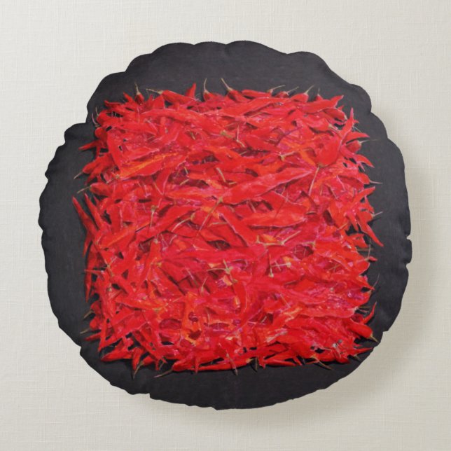 Cojín Redondo Chiles (Anverso)