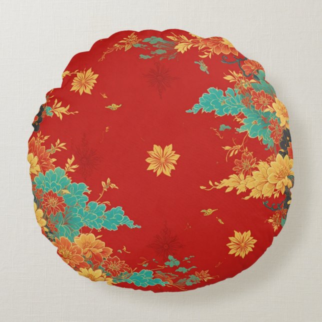 Cojín Redondo chinese background round pillow (Anverso)