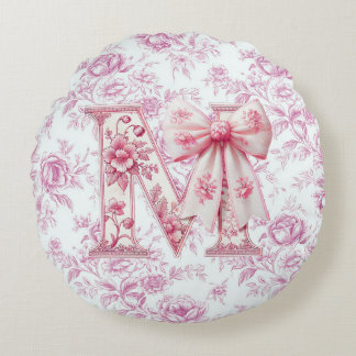 Cojín Redondo Chinoiserie color rosa claro de mamá