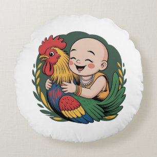 Cojín redondo   Chloe Baby Abraza El Rooster