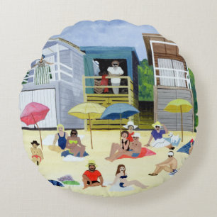 Cojín Redondo Chozas 1991 de la playa