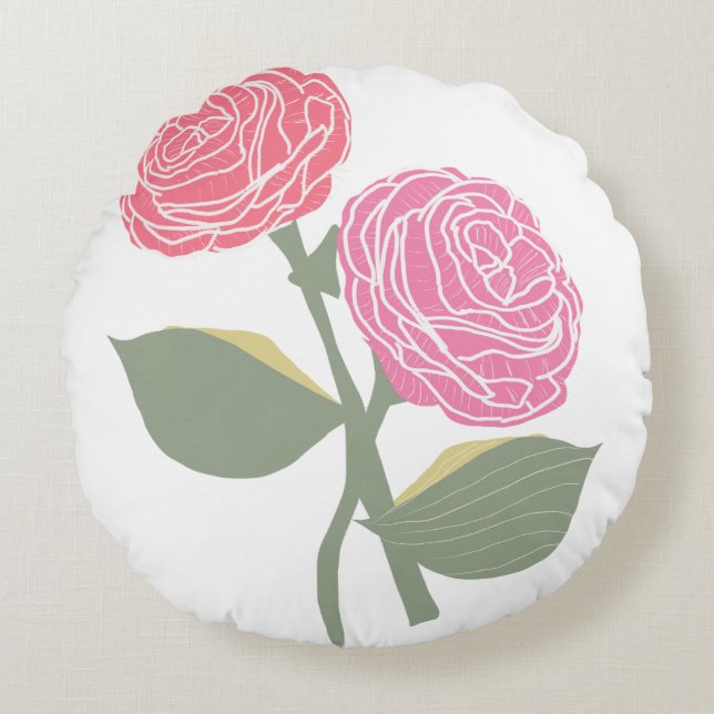 Cojín Redondo Chrissy Chrysantemum (Anverso)