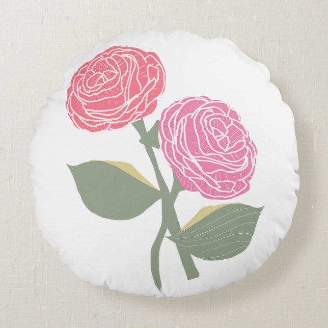 Cojín Redondo Chrissy Chrysantemum (Anverso)