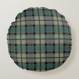 Cojín Redondo Christmas Plaid Pattern 