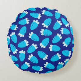 Cojín Redondo Chubby Carrots Blue