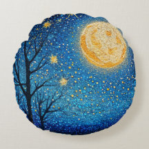 Cielo nocturno y luna llena