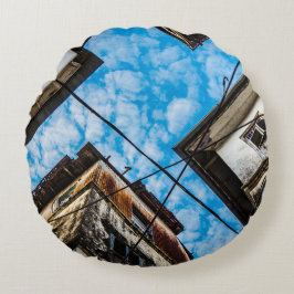 Cojín Redondo Cielo sobre Stonetown, Zanzíbar