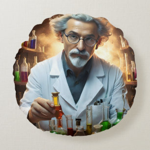 Cojín Redondo Científico En Pociones De Mezcla De Laboratorio,