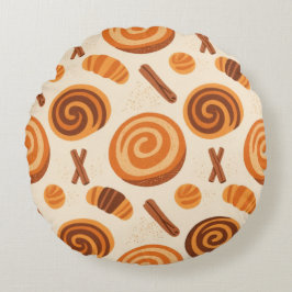 Cojín Redondo Cinnamon Swirls Throw Blanket - Cálido Otoño