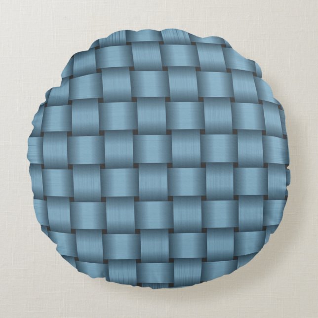Cojín Redondo Cinta azul cielo (Anverso)
