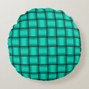 Cojín Redondo Cinta verde esmeralda