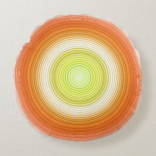 Cojín Redondo Círculos - colores cítricos