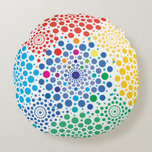 Cojín Redondo Círculos Mandala 3